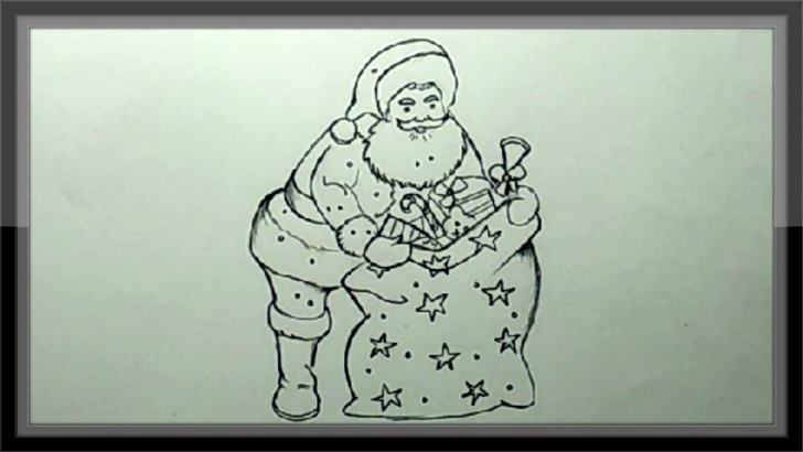 Fine Christmas Pencil Drawings Easy Simple Christmas Drawings - Pencil Drawing Santa Claus Easy Images