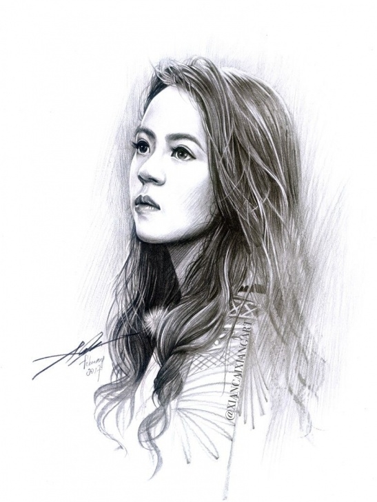 Fine Girl Drawing Pencil Techniques Asian Girl Portrait Sketch | Pencil Sketch In 2019 | Portrait Image