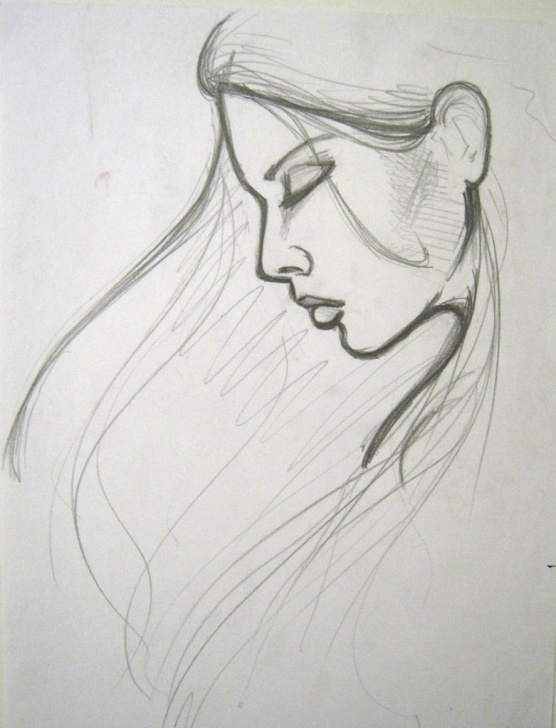 Fine Girl Pencil Sketch Drawing Tutorial Sketch Of A Sad Girl At Paintingvalley | Explore Collection Of Pictures