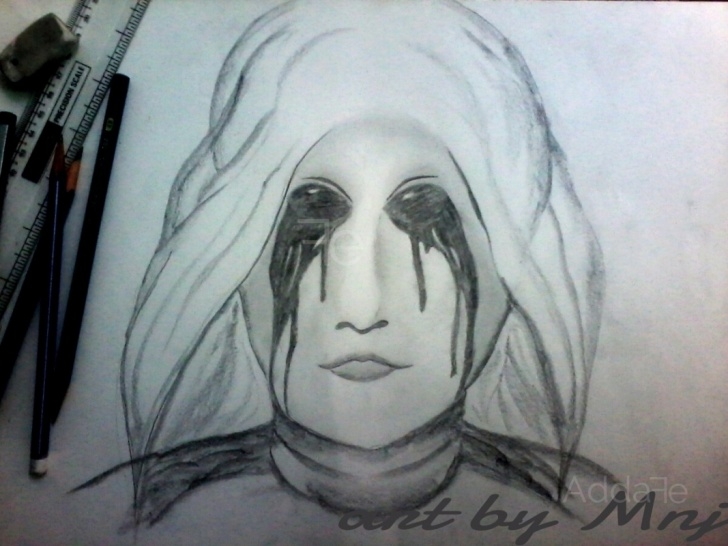 Fine Horror Pencil Sketches Easy Horror Pencil Sketch | Addafe Picture