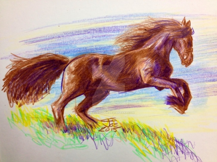 Fine Horse Drawing Colored Pencil Lessons Colored Pencil Quick Horse Study By Zumbalandjoe On Deviantart Photo