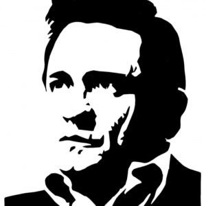 Johnny Cash Stencil Art