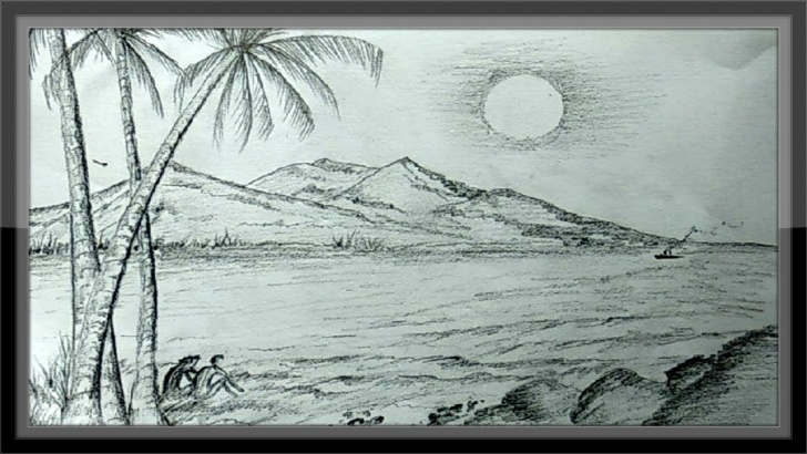 Fine Pencil Painting Of Nature Courses Pencil Drawings Landscape Romantic Nature Scenery ➤Easy Pic