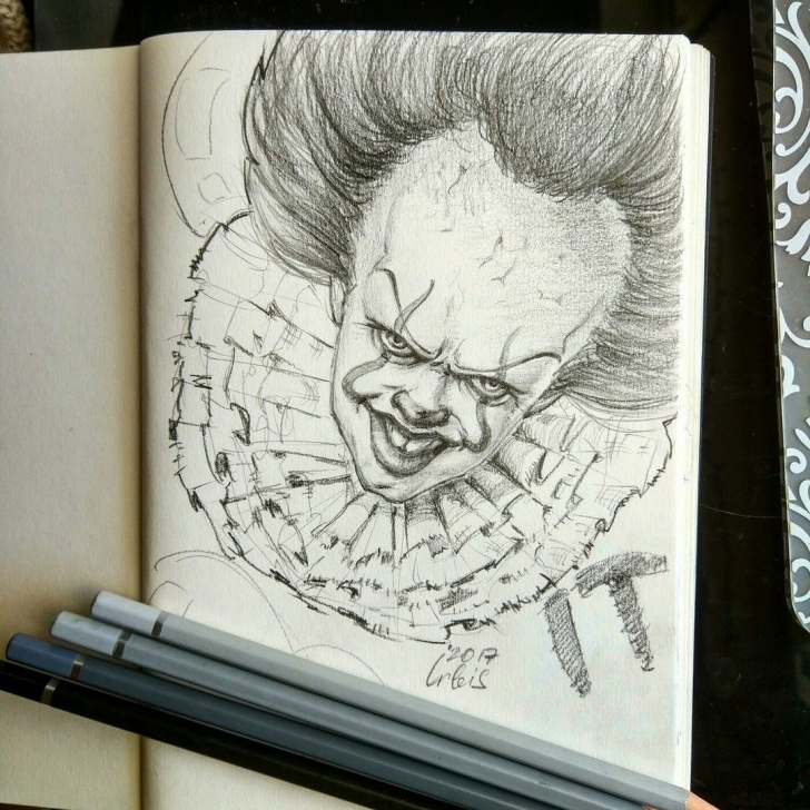 Fine Pennywise Pencil Drawing Tutorials Pin By Solangelo On C•h•a•r•a•c•t•e•r•s In 2019 | Pencil Drawings Image