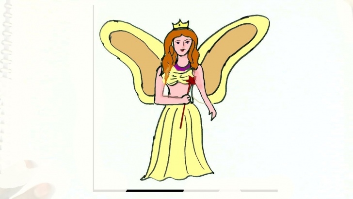 Fine Simple Pencil Drawings Of Fairies Courses How To Draw Fairy- In Easy Steps For Children. Beginners Image