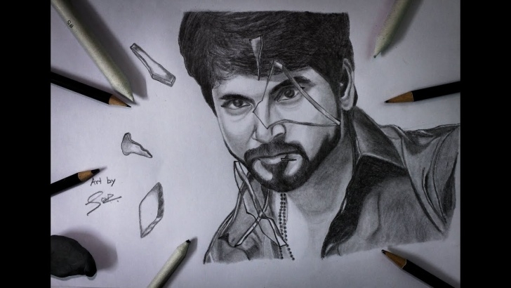 Fine Sivakarthikeyan Pencil Drawing Techniques Velaikkaran Drawing Sivakarthikeyan | Pencil Sketch Image