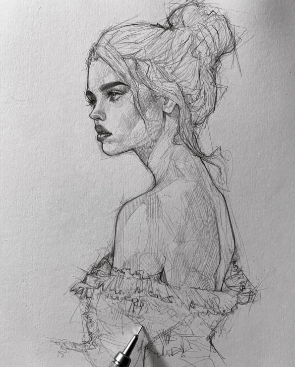 Good A Pencil Sketch Simple Pencil Sketch Artist EfraĆn Malo | Drawing | Artwoonz Images