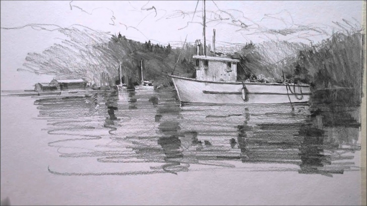 Good Boat Pencil Drawing Techniques Pencil Drawing Boat Photos