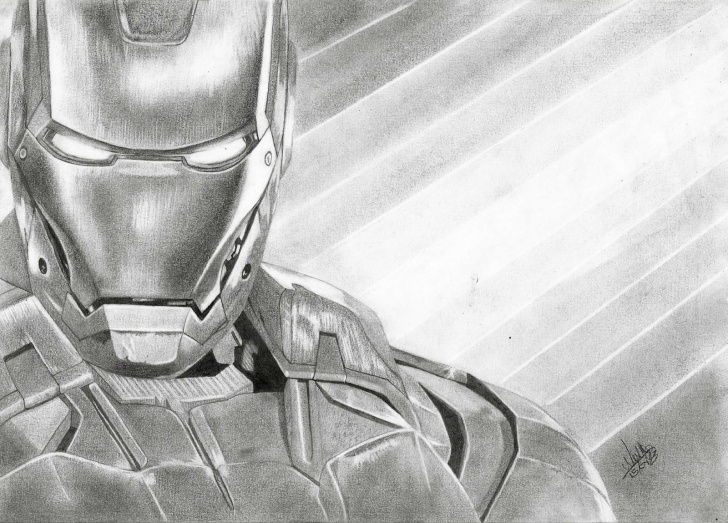 Good Iron Man Pencil Sketch Courses Iron Man Pencil Drawing By Extremegun : Marvel Image