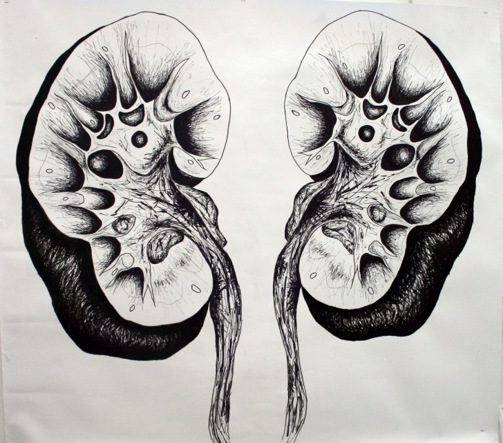 Good Kidney Pencil Drawing Easy Cut Open Kidney Drawing - Pen (3 Meters By 2 Meters) | Hello Kidney Photo