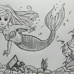 Mermaid Pencil Sketch