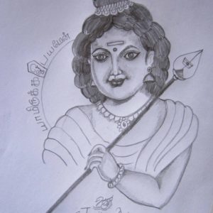 Murugan Pencil Drawing