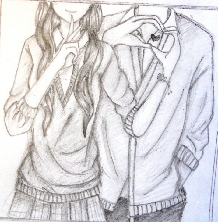 Good Simple Pencil Sketches Of Couples In Love Lessons Couple Drawing Anime Photos: Easy Anime Couples Drawings In Pencil Image