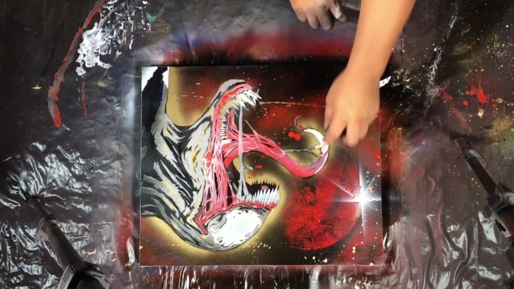 Good Venom Stencil Art Techniques for Beginners How To Spray Paint Venom (With Stencil) Pic