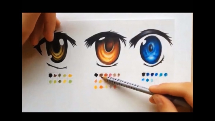 Gorgeous Anime Eyes Pencil for Beginners How To Color Using Colored Pencils (Manga Eyes ) Photos