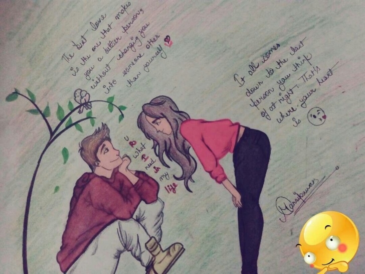 Gorgeous Beautiful Sketches Of Love for Beginners Beautiful Couples Sketches, Cute Sketches, Love Sketches Photos