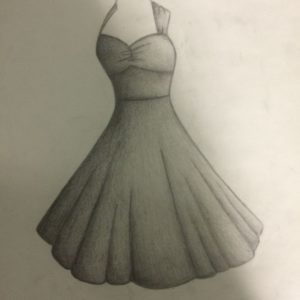 Dress Pencil Drawing