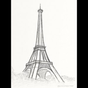 Eiffel Tower Pencil Sketch