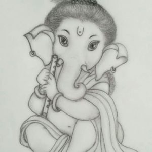 Ganesh Ji Pencil Sketch