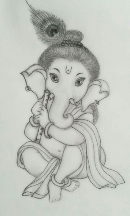 Gorgeous Ganesh Ji Pencil Sketch Courses Sri Ganesha Pencil Sketch.. | Sri Ganesh Art | Ganesha Sketch Photo