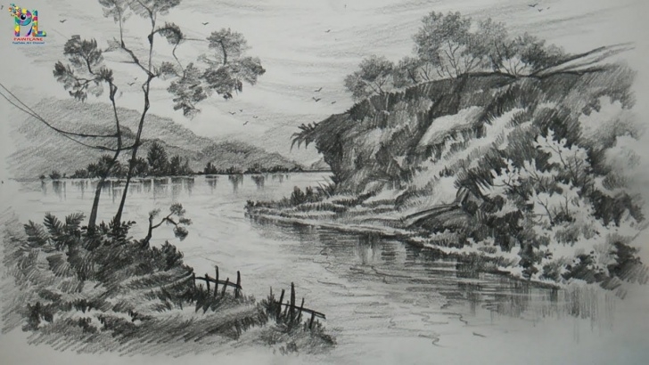 Gorgeous Pencil Shade Painting Techniques Learn Drawing And Shading A Landscape Art With Pencil | Pencil Art Pic
