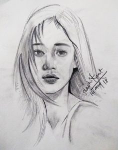 Gorgeous Pencil Shading Portrait Techniques for Beginners Pencil Shading Portrait Of A Girl Sketching #watercolour #lady #face Photo