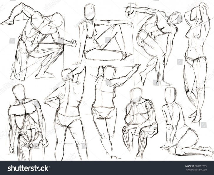 Gorgeous Pencil Sketch Human Figure Tutorials Classic Black White Pencil Drawing Human Stock Illustration 308292815 Pics