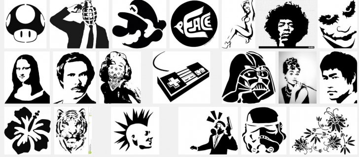 Incredible Black And White Stencil Art Step by Step Griptape Stencil Art | Aidan Lynds Photo