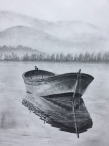 Incredible Boat Pencil Drawing Step by Step $100 Row Boat Sketch. Original Art, Graphite Pencil Drawing By Elena Picture