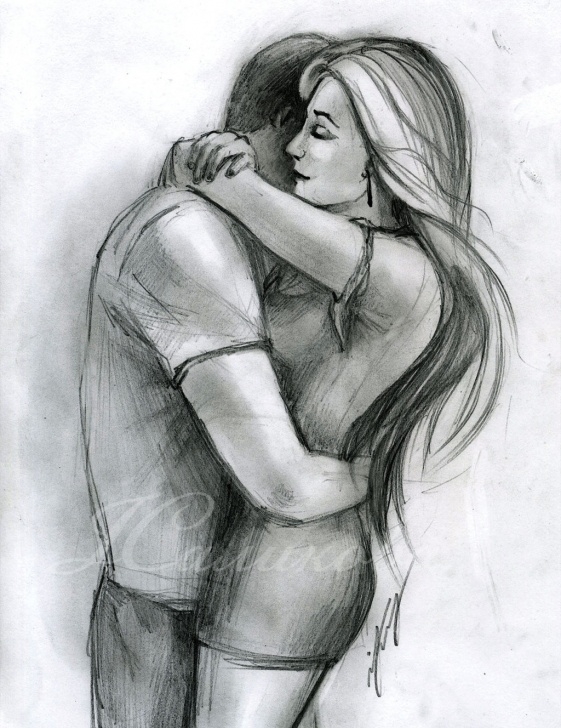 Incredible Couple Hug Sketch Easy Hug Paintings Search Result At Paintingvalley Images