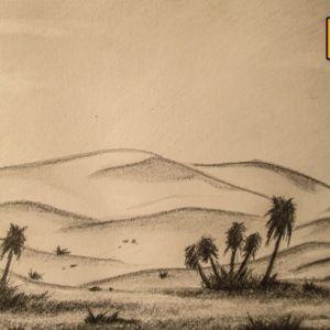 Desert Pencil Drawing