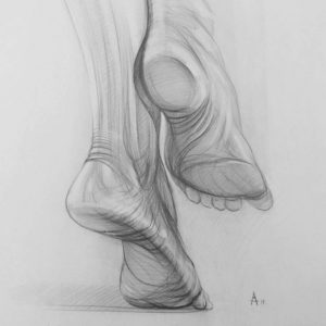 Human Body Parts Pencil Drawing