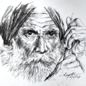 Old Man Pencil Sketch