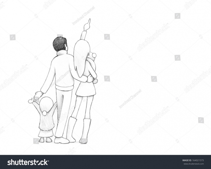 Incredible Pencil Drawings Of Happy Family Tutorial Pencil Drawing Happy Family Celebrating New Stock Illustration 164021573 Image