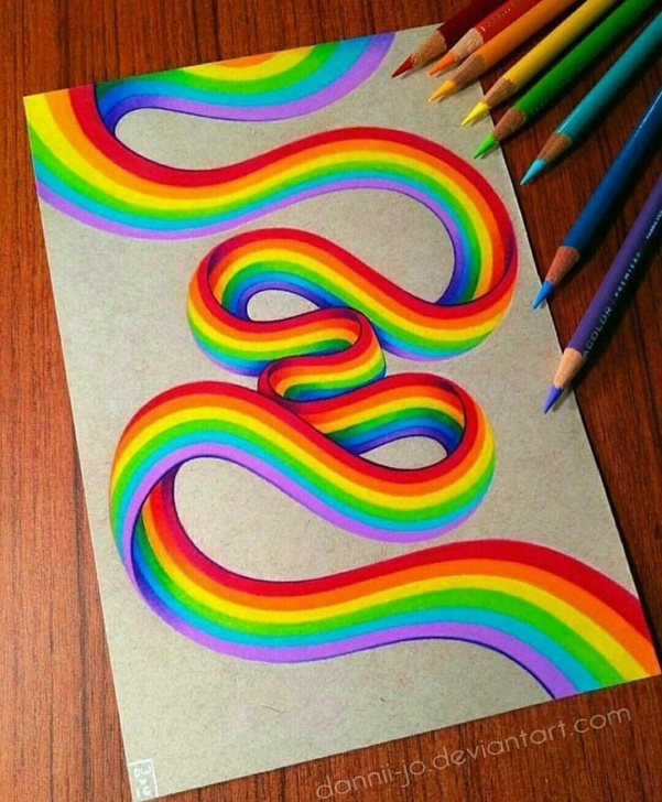 Incredible Rainbow Pencil Drawing Ideas Cool Drawings | Cool Drawings | Pencil Drawings, Art Drawings Pictures