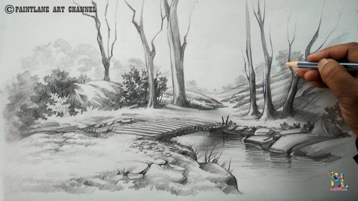 Incredible Simple Scenery Pencil Drawings Techniques for Beginners How To Draw A Easy And Simple Scenery With Pencil, Step By Step Pics