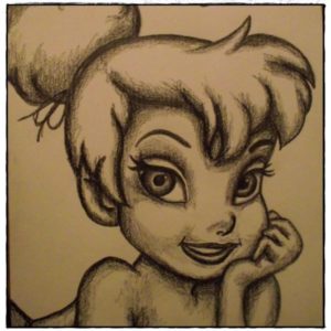 Tinkerbell Pencil Drawing
