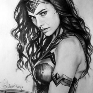 Wonder Woman Pencil Drawing