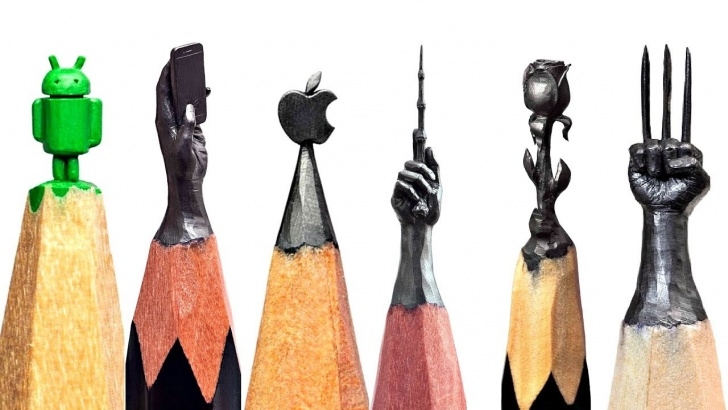 Inspiration Art On Pencil Easy Apple Or Android? Amazing Art On Pencil , Pencil Carving, Carving Wolverine Claws From X Men Image