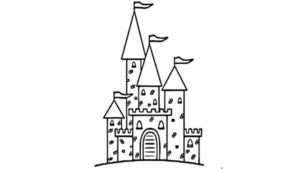 Inspiration Castle Pencil Drawing Simple How To Draw Castle Pencil Drawing For Kids Step By Step Pictures