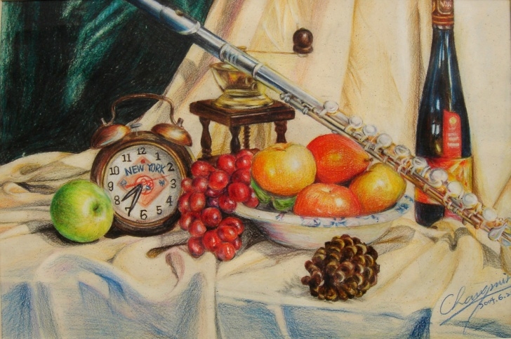Inspiration Colored Pencil Still Life Lessons Color Pencil - Still Life - Megan Minmin C. Picture