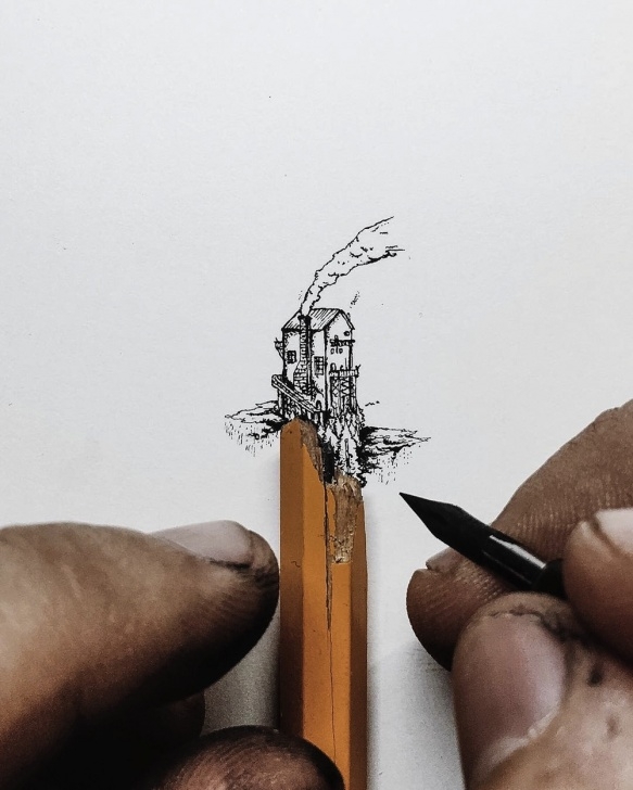 Inspiration Drawings Of Pencils Easy Tiny Ink Drawings Scaled To The Size Of Pencils, Fingers, And Images