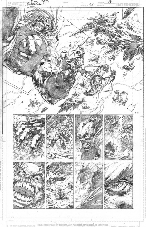 Inspiration Ivan Reis Pencils Tutorial Superman (2018) 2 Page 13 - Ivan Reis - Pencils Only, In Chiaroscuro Photo