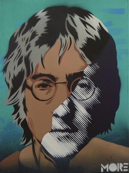 Inspiration John Lennon Stencil Art Tutorials John Lennon Stencil Photo