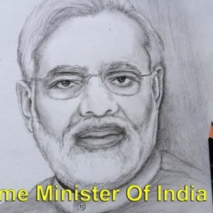 Modi Pencil Sketch