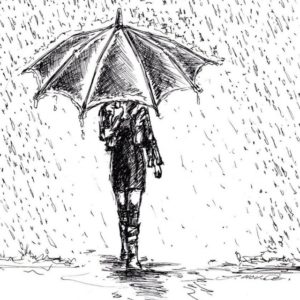 Rain Pencil Drawing
