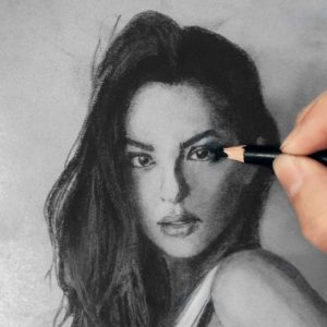 Realistic Charcoal Drawing