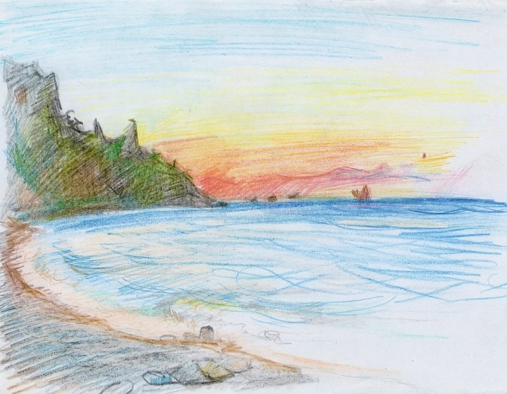 Inspiration Sea Pencil Drawing Step by Step Sea Pencil Sketch | Sea; Doodle; Sketch; Seaside; Beach; Oce⦠| Flickr Photo
