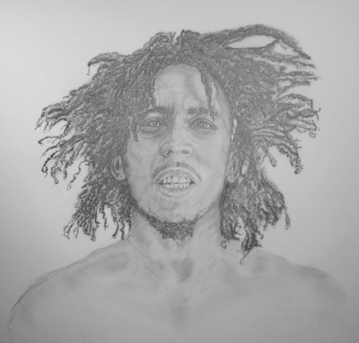 Inspiring Bob Marley Pencil Sketch Step by Step Pencil Drawing Of Bob Marley | Art | Pencil Drawings, Art, Drawings Pictures