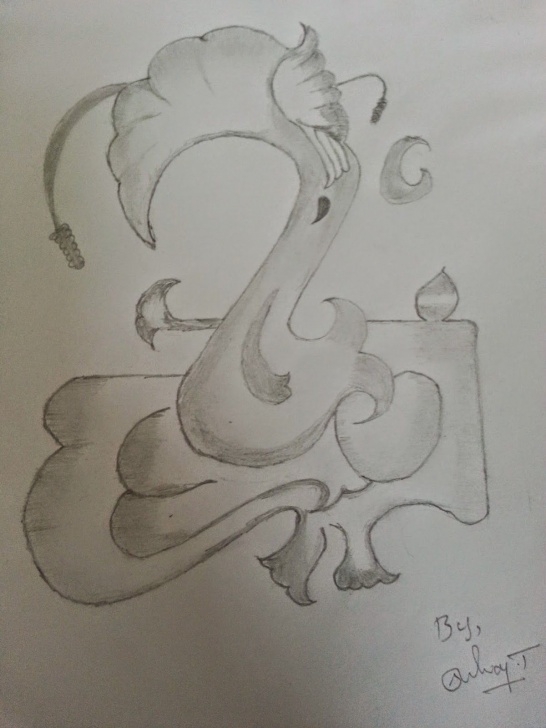 Inspiring Ganesh Ji Pencil Sketch Free Beautiful Ganapathi Pencil Drawings, Lord Ganesha Pencil Sketch Image